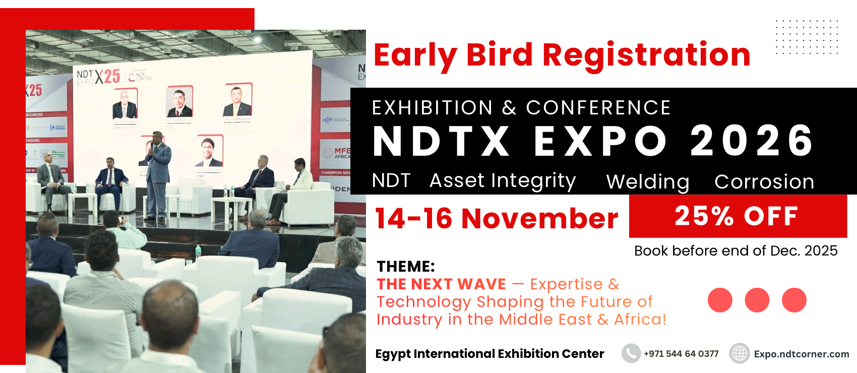 NDTX EXPO  |  Asset Integrity, NDT, Welding, and Corrosion.