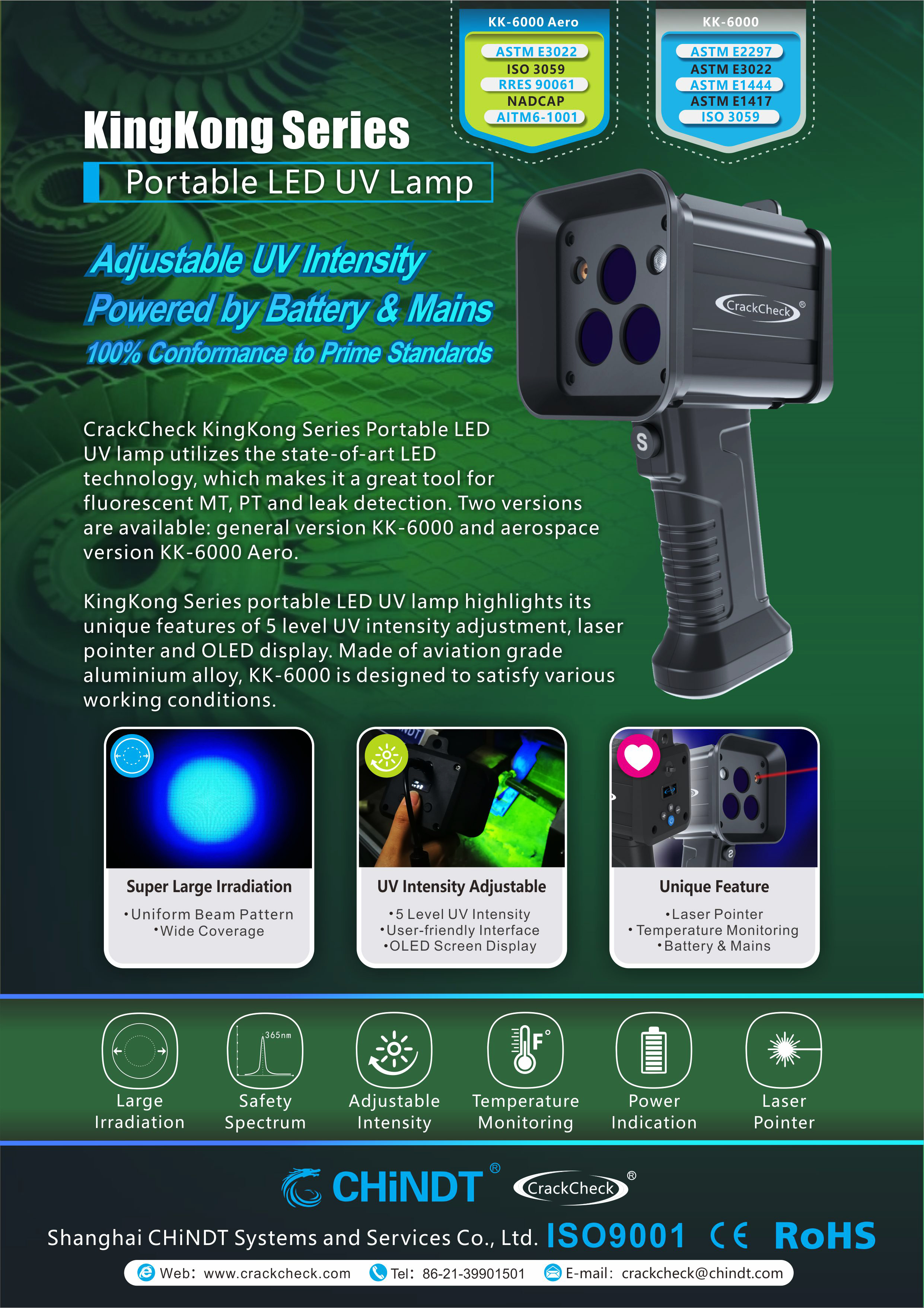 Portable LED UV lamp